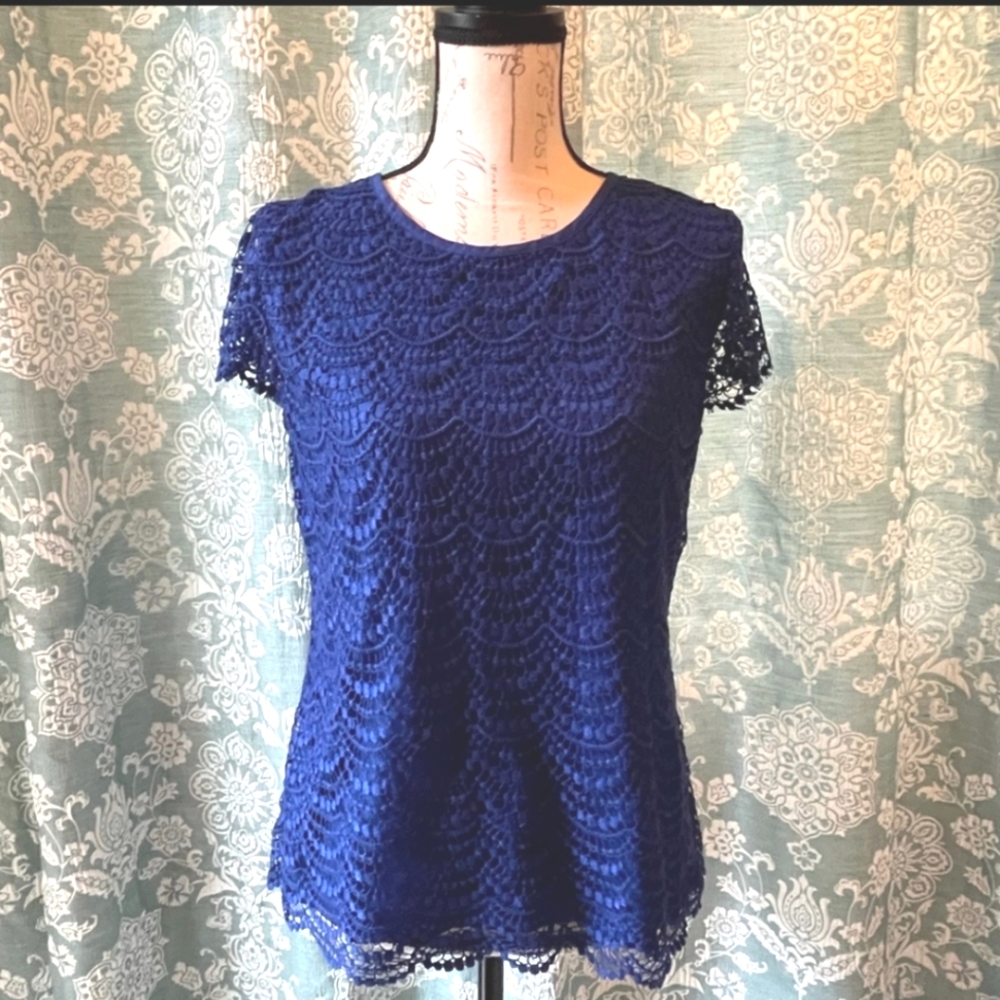 Blue Lace Banana Republic Top